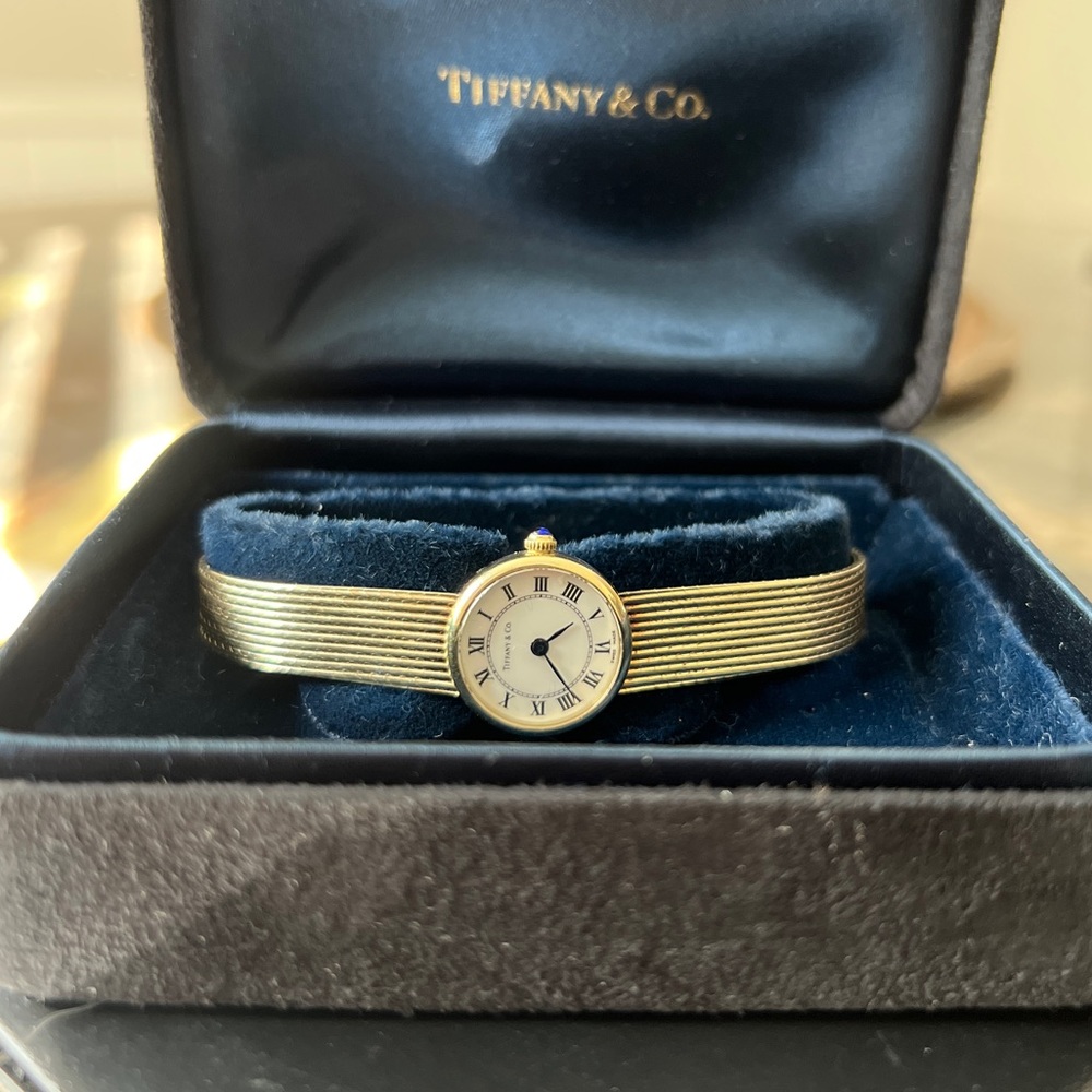 14k Yellow Gold Tiffany & Co Ladies 18mm Quartz Watch